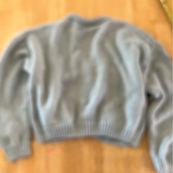 LUNA IVY Floral Embroidered Mint Green Sweater - Picture 8 of 10